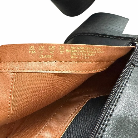 Zodiac Claret Chelsea Boots 11 Brown Ankle Booties Vegan Leather Heel - Picture 5 of 5